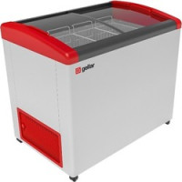 Морозильный ларь GELLAR FG 350 E красный стекло гнутое