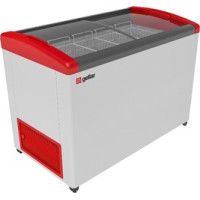 Ларь GELLAR FG 450 E красный стекло гнутое