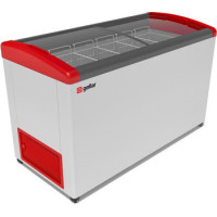 Ларь GELLAR FG 550 E красный стекло гнутое