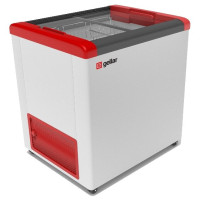 Ларь GELLAR FG 250 C красный стекло прямое