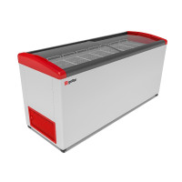 Ларь GELLAR FG 775 E красный стекло гнутое