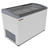 Ларь GELLAR FG 400 E серый стекло гнутое