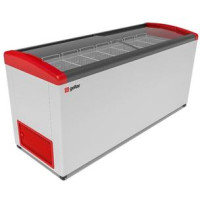 Ларь GELLAR FG 700 E красный стекло гнутое