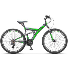 Велосипед STELS Focus V 18-sp черный/зеленый V030