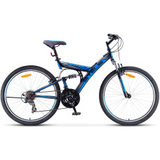 Велосипед STELS Focus V 18-sp черный/синий V030
