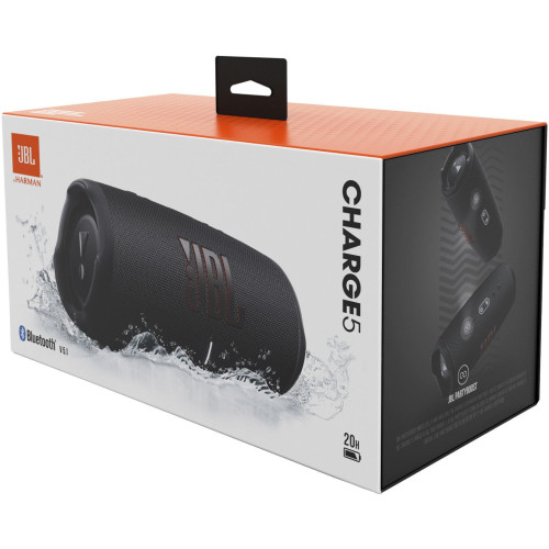 Портативная акустика JBL Charge 5 черный (JBLCHARGE5BLK)