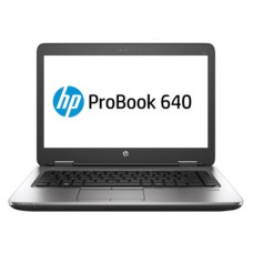Ноутбук HP ProBook 640 G2 14(1920x1080 (матовый))/Intel Core i5 6200U(2.3Ghz)/8192Mb/128SSDGb/DVDrw/Int:Intel HD Graphics 520/Cam/BT/WiFi/48WHr/war 1y/1.98kg/silver/black/W7Pro + W10Pro key + USB-C