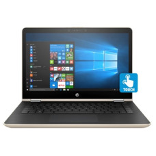 Ноутбук HP Pavilion x360 14-ba017ur 141920x1080/Touch/i3 7100U2.4Ghz/6144Mb/500Gb/noDVD/GeForce 940MX2048Mb/Silk Gold/W10 + трансформер