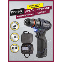 Шуруповерт аккумуляторный PIONEER CID-E1602BL-22C черный, синий