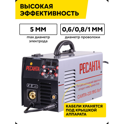 Сварочный аппарат инверторный Ресанта САИПА-220 