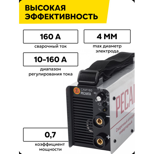 Сварочный аппарат Ресанта САИ-160 инвертор ММА DC