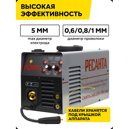 Сварочный полуавтомат Ресанта САИПА-24В/200А (MIG/MAG) 