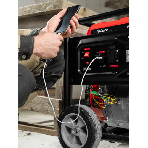 Генератор бензиновый MTX RS-9000 7 кВт, 230В, ручной стартер