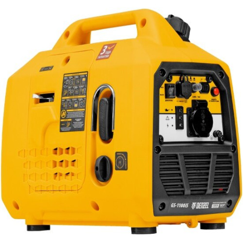 Генератор инверторный Denzel GS-1100iS 1,1 кВт, 230 В, закрытый корпус, ручной старт