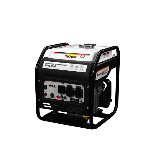 Электрогенератор бензиновый инверторный Kranz KR3500IO 3.5 кВт, 96 дБ, 27 кг