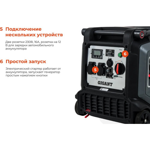 Инверторный генератор Gigant Professional GPIGL-3800E