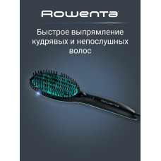 Расческа-выпрямитель Rowenta CF5820F0 черный/зеленый