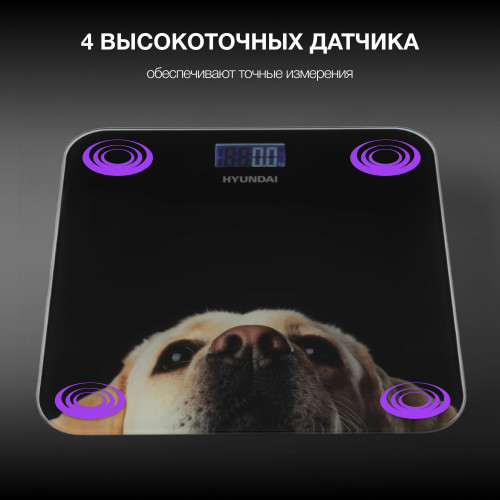 Весы напольные Hyundai H-BS03674 черный