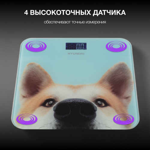 Весы напольные Hyundai H-BS03680 голубой