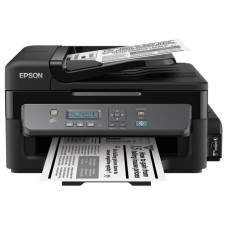 МФУ Epson M205, монохромный струйный СНПЧ принтер/сканер/копир, A4, 34 стр/мин, 1440x720 dpi, ADF30, подача: 100 лист., USB, Wi-Fi, ЖК-панель старт.чернила на 11000 отпечатков