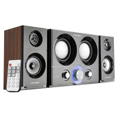 Колонки Акустическая система 2.1 CROWN CMS-3800 16W+10W*2 RMS=36W; приёмник FM; картридер; интерфейс USB; IR пульт