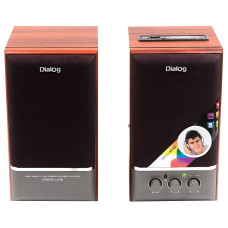 Колонки Dialog Disco AD-07 Black 2*12W RMS - активные, FM радио, USB+microSD reader, пульт ДУ