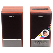 Колонки Dialog Disco AD-07 Cherry 2*12W RMS - активные, FM радио,USB+microSD reader, пульт ДУ