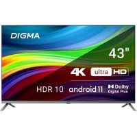 Телевизор Digma DM-LED43UBB41 темно-серебристый