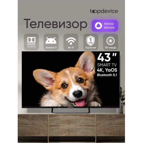 Телевизор TopDevice TDTV43CS03U_BK черный