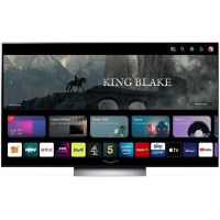 Телевизор LG OLED77C3RLA.ARUB темно-серый/серебристый