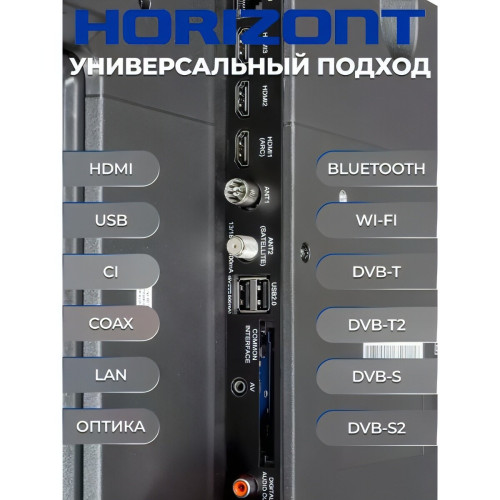 Телевизор Horizont 55LE7053D черный