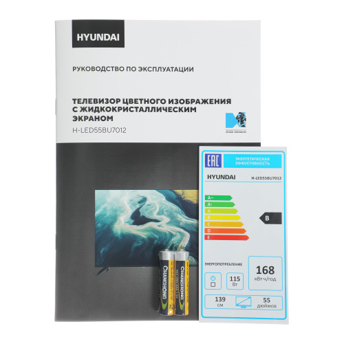 Телевизор Hyundai H-LED55BU7012 черный