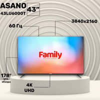  Телевизор ASANO 43LU6000T черный