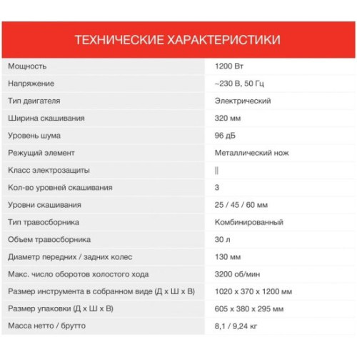 Газонокосилка Starwind ELM-1200