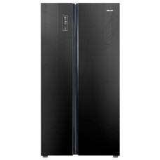 Холодильник GiNZZU NFK-530 черное стекло