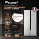 Холодильник Weissgauff WCD 450 White Rock Glass NoFrost Inverter