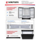 Холодильник MEFERI MFR83Black IX Total no frost french door comfort