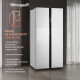 Холодильник Weissgauff WSBS 500 Inverter NoFrost White Glass