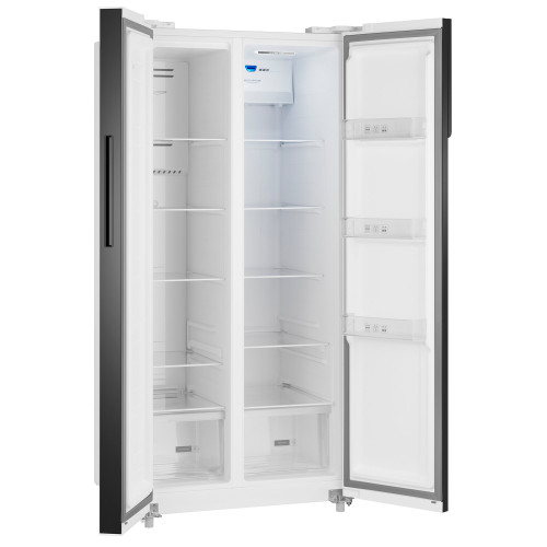 Холодильник Weissgauff WSBS 500 Inverter NoFrost White Glass