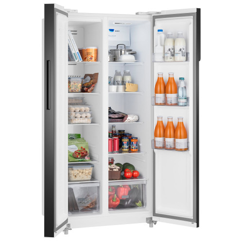 Холодильник Weissgauff WSBS 500 Inverter NoFrost White Glass