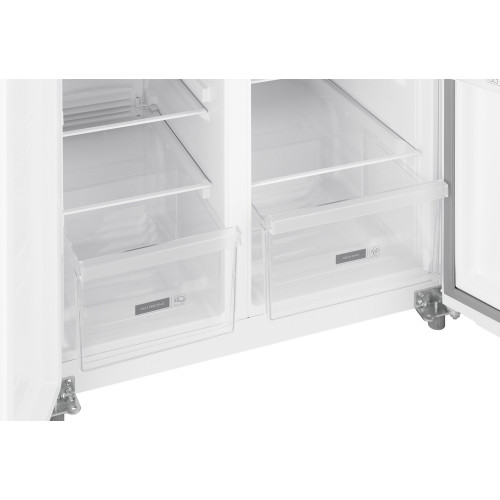 Холодильник Weissgauff WSBS 500 Inverter NoFrost White Glass