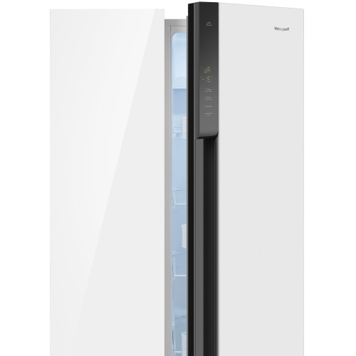 Холодильник Weissgauff WSBS 500 Inverter NoFrost White Glass