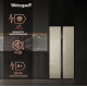 Холодильник Weissgauff WSBS 500 Inverter NoFrost Beige Glass