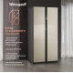 Холодильник Weissgauff WSBS 500 Inverter NoFrost Beige Glass