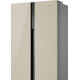 Холодильник Weissgauff WSBS 500 Inverter NoFrost Beige Glass