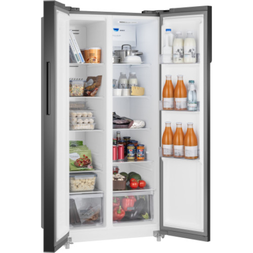 Холодильник Weissgauff WSBS 500 Inverter NoFrost Beige Glass