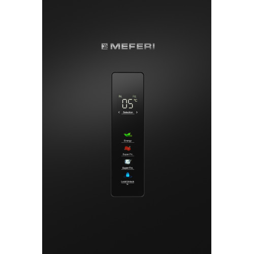 Холодильник MEFERI MFR200BK Total No Frost Combi Ultra