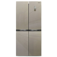 Холодильник GiNZZU NFI-4414 белое стекло