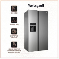 Холодильник Weissgauff WSBS 695 NFX  Inverter Ice Maker