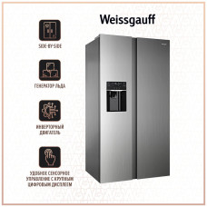 Холодильник Weissgauff WSBS 695 NFX  Inverter Ice Maker